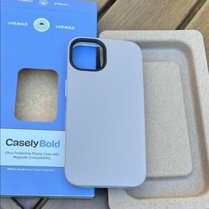 Casely iPhone 13 Bold Blue Phone Case with MagSafe Compatibility.